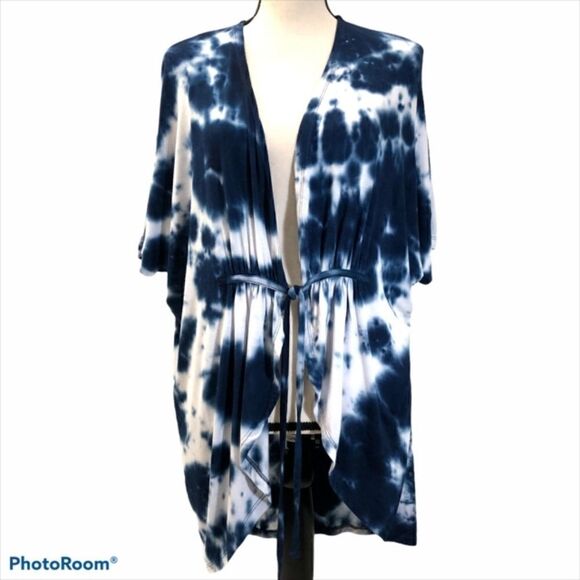 Maurices Tie Dye Caftan with Drawstring Waist - Picture 1 of 6
